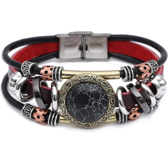 Leather Bracelets for Women Multilayer Bracelets for Women with Genuine Leather - Picture 1 of 6